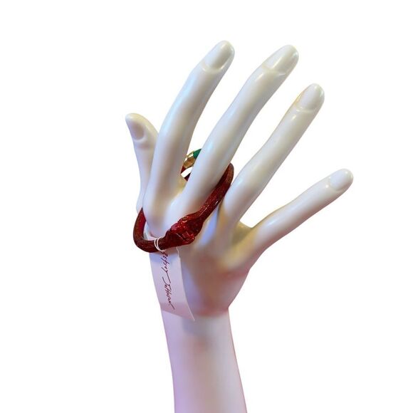 Betsey Johnson Sparkly Red & Green Pencil Hinged Bracelet. Adorable! - Picture 5 of 10